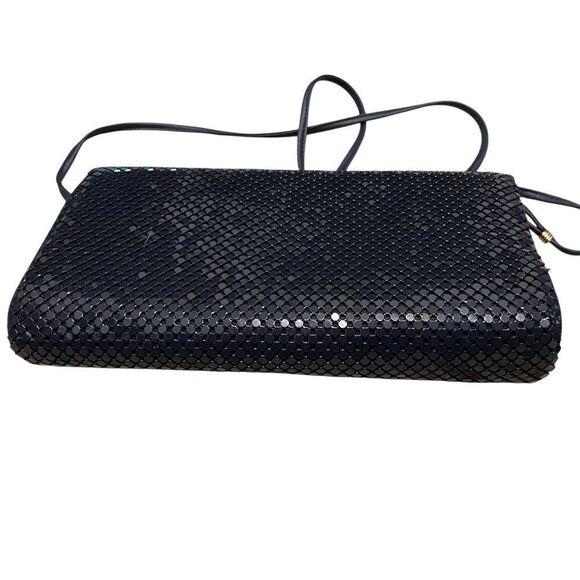 Whiting and Davis Navy Chainmail Clutch Crossbody Bag - Picture 5 of 7